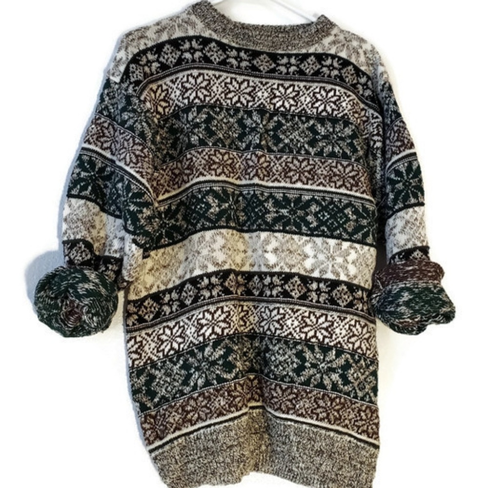 Croft & Barrow 90s retro vintage ski knit sweater